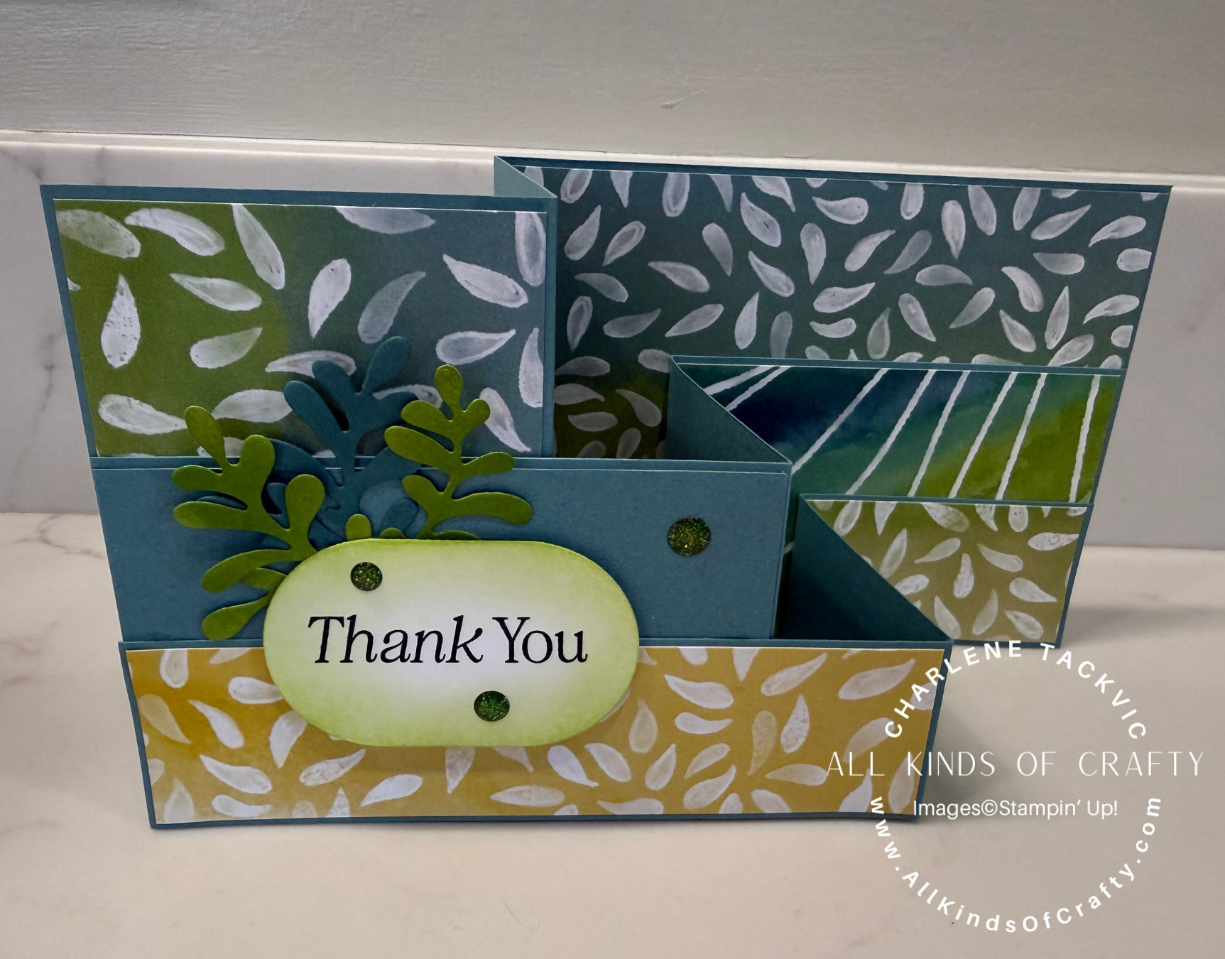 Stampin’ Up! Painted Illusions Triple Z Fun Fold Thank You Card