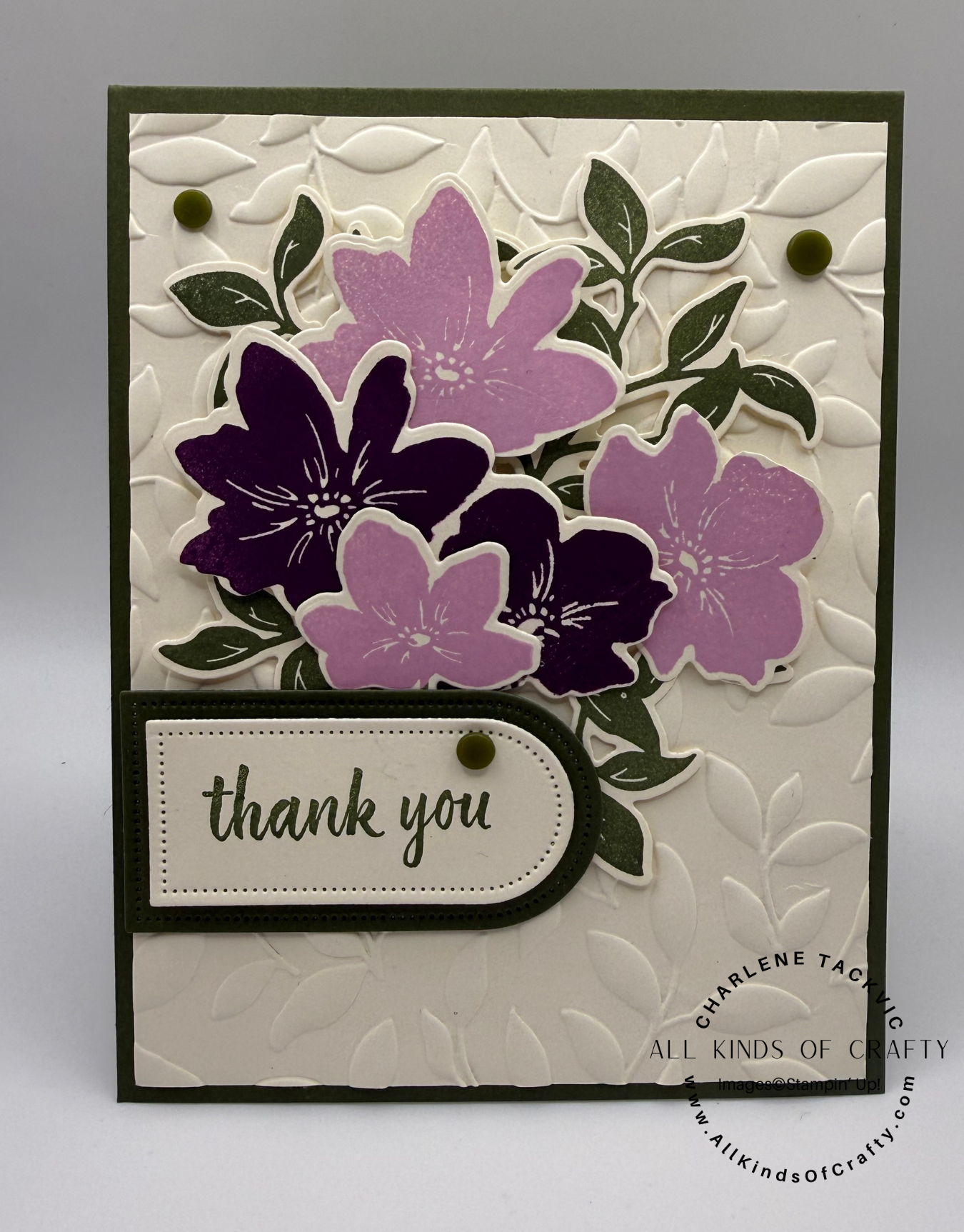 Stampin’ Up! Paradise Garden Thank You Card for the Inkin’ Krew Blog Hop