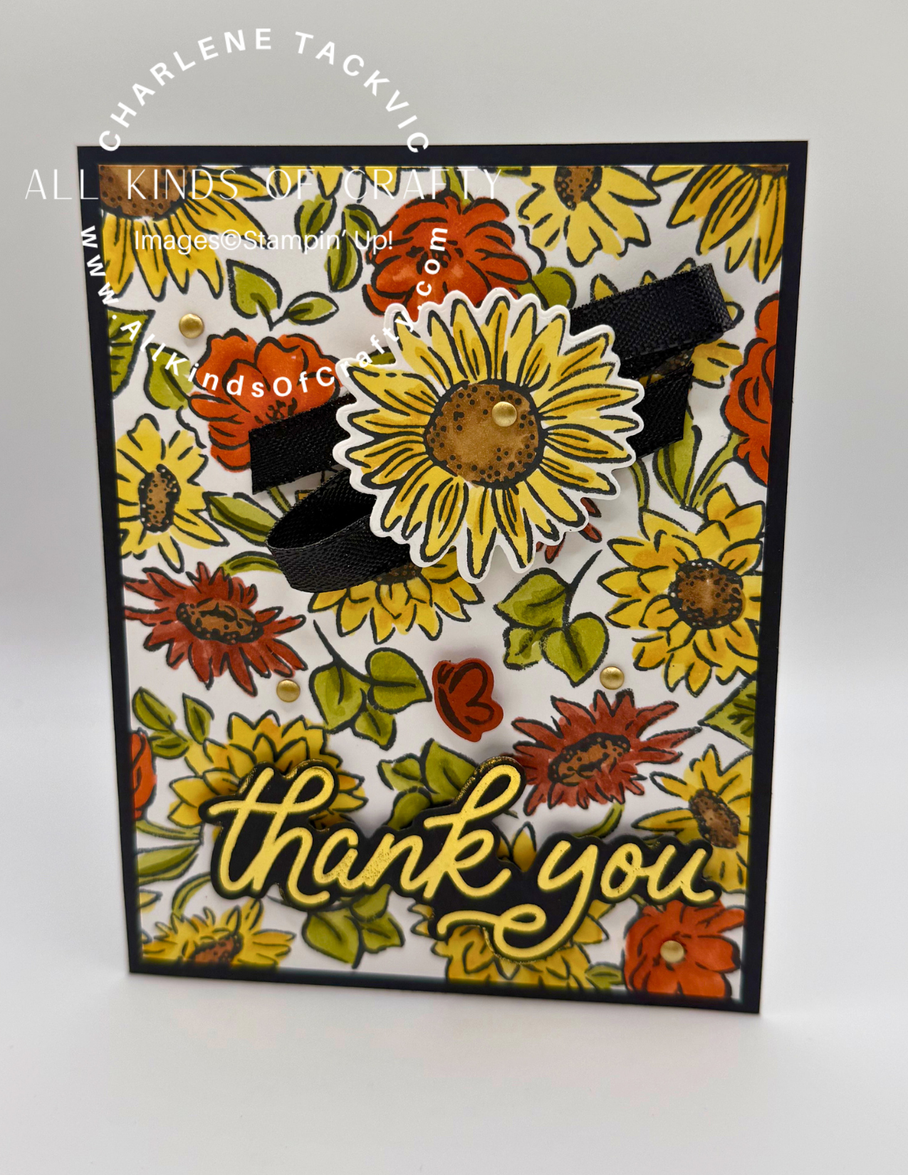 Stampin’ Up! Radiant Sunflowers Thank You Card