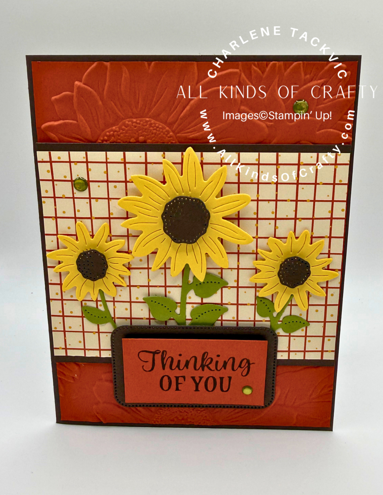 Stampin’ Up! Radiant Sunflowers Thinking of You Card for The Happy Inkin’ Krew Thursday Blog Hop
